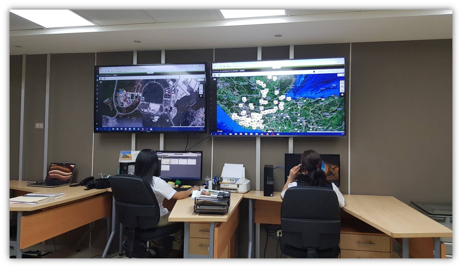 Centro de monitoreo JDLink, en las instalaciones de Coguma Zona 12